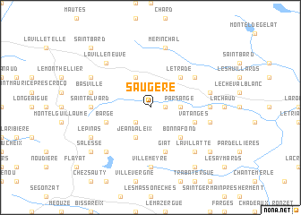 map of Saugère