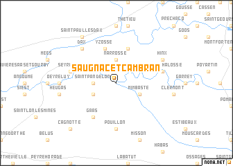 map of Saugnac-et-Cambran