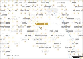 map of Sauheim