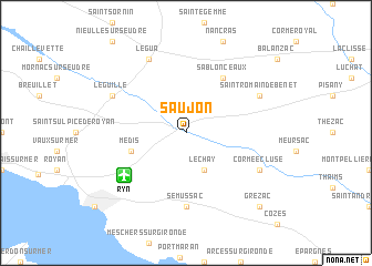 Saujon (France) map - nona.net