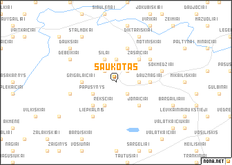 map of Šaukotas