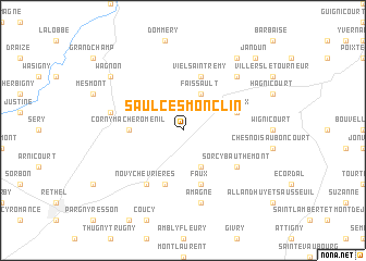 map of Saulces-Monclin