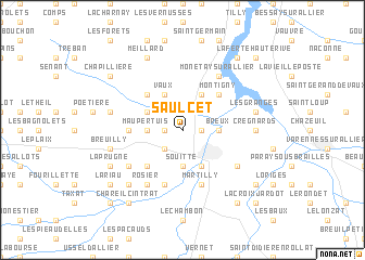 map of Saulcet