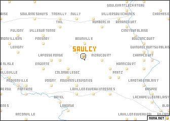 map of Saulcy