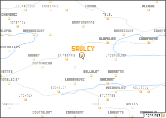 map of Saulcy