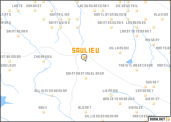 map of Saulieu