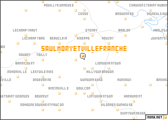 map of Saulmory-et-Villefranche