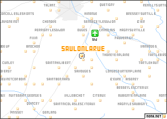 map of Saulon-la-Rue