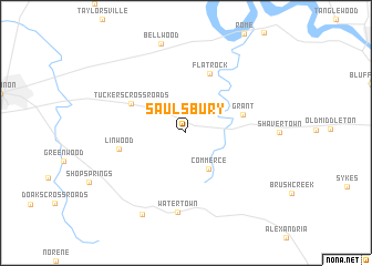 map of Saulsbury