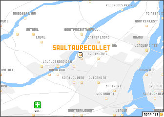 map of Sault-au-Récollet