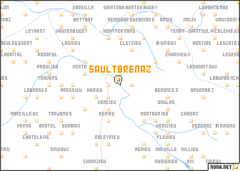 map of Sault-Brénaz