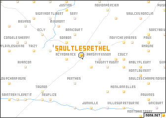 map of Sault-lès-Rethel