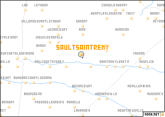 map of Sault-Saint-Rémy