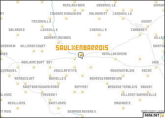 map of Saulx-en-Barrois