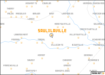 map of Saulx-la Ville