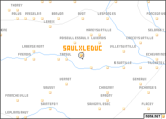 map of Saulx-le Duc