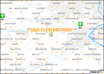 map of Saulx-les-Chartreux