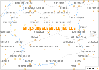 map of Saulxures-lès-Bulgnéville