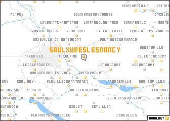 map of Saulxures-lès-Nancy