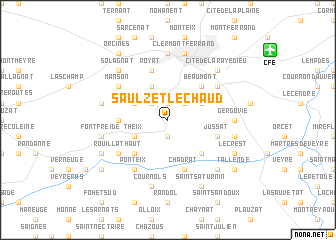 map of Saulzet-le-Chaud