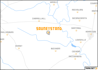 map of Sauney Stand