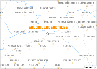 map of Sauquillo de Boñices