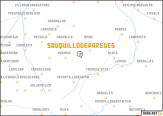 map of Sauquillo de Paredes