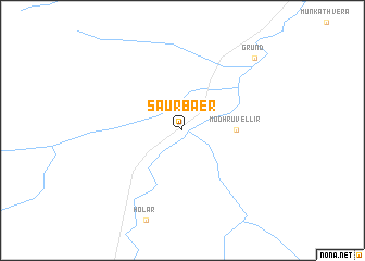 map of Saurbær