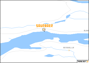 map of Saurbær