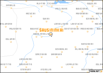 map of Sausininkai