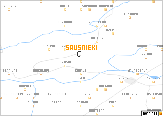 map of Sausnieki