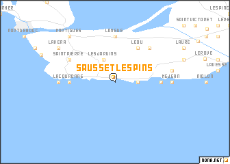 map of Sausset-les-Pins