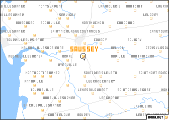 map of Saussey