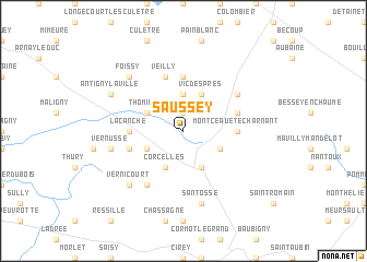 map of Saussey