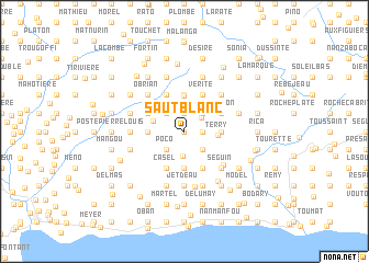 map of Saut Blanc