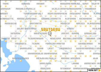 map of Saut dʼEau