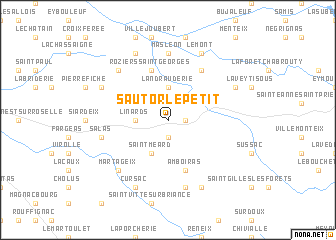 map of Sautor-le-Petit