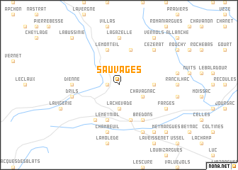 map of Sauvages