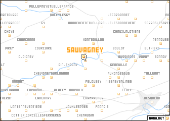 map of Sauvagney