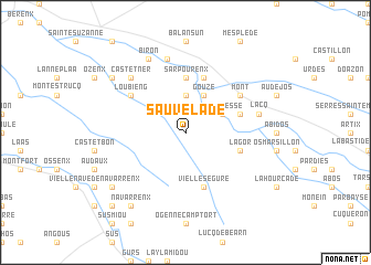 map of Sauvelade