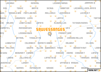 map of Sauvessanges