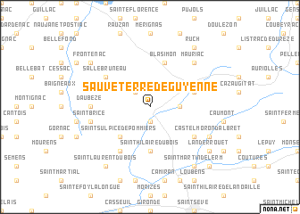 map of Sauveterre-de-Guyenne