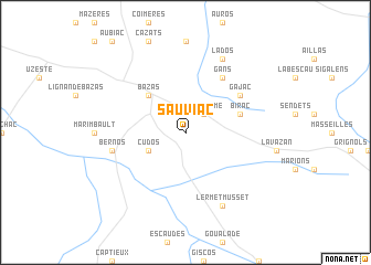 map of Sauviac