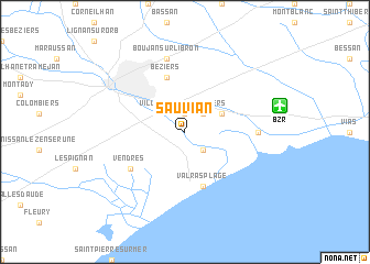 map of Sauvian