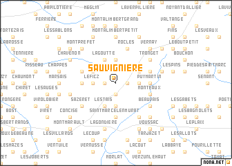 map of Sauvignière