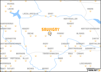 map of Sauvigny