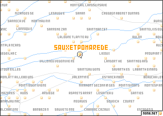 map of Saux-et-Pomarède