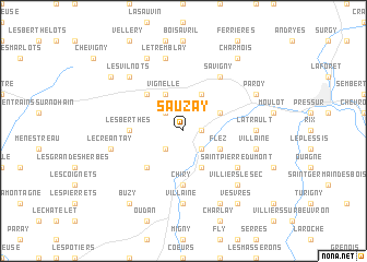 map of Sauzay