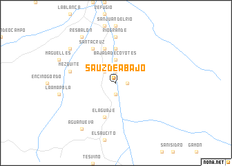 map of Sauz de Abajo