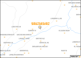 map of Sauz de Díaz